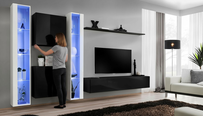 Mobili da soggiorno di design lusso supporto per TV designer mensola a muro completo