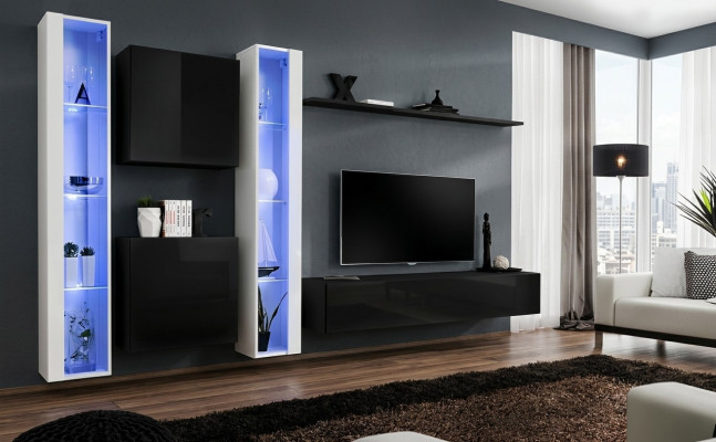 Mobili da soggiorno di design lusso supporto per TV designer mensola a muro completo