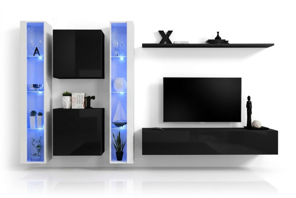 Mobili da soggiorno di design lusso supporto per TV designer mensola a muro completo