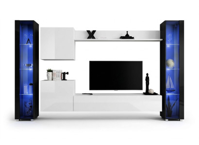 Gruppo parete soggiorno moderno mensola a parete mobile design armadio parete di lusso in legno arredamento