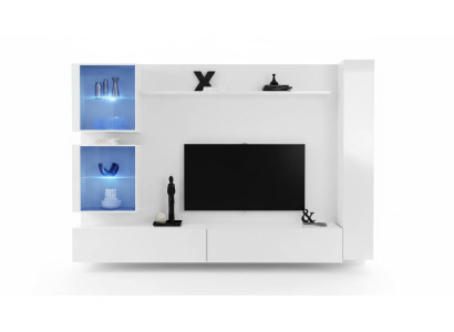 Mobile soggiorno bianco lussuoso mobile a parete completo credenza moderna design moderno.