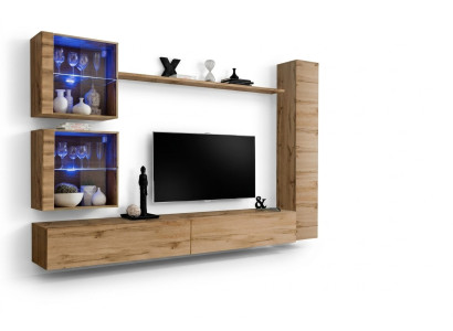 Marrone parete vivente pensile Armadio Design supporto TV mobile Arredamento Scaffale Moderno