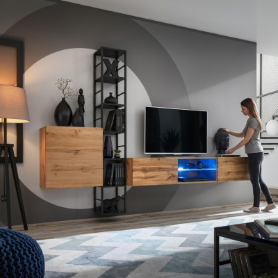 Wandregale Wohnwand Wandschrank Design mensola porta TV credenza di lusso nuova