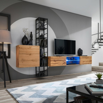 Wandregale Wohnwand Wandschrank Design mensola porta TV credenza di lusso nuova