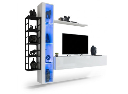 Mobile porta TV di lusso stile design moderno set soggiorno mobile parete vetrina.