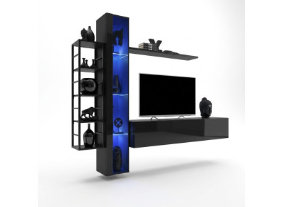 Wohnwand nera Mobile TV di design Mobili per il soggiorno Mobili completi Sideboard