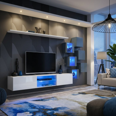 Mobili di lusso in legno Mobili TV Stand Ripiani Mobile a giorno Armadio a parete