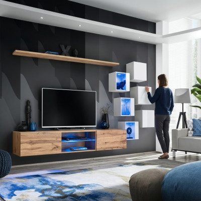 Mobile da soggiorno, credenza, mobili in legno, set di lusso, arredamento completo, armadio a muro.