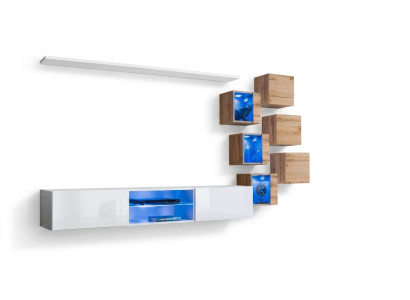 Nuovo set completo 8 pezzi armadio a parete lusso credenza supporto TV scaffali da parete