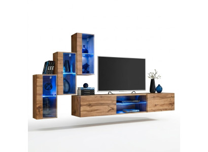 Mobili moderni parete soggiorno set di design 4 pezzi scaffali parete arredamento nuovo