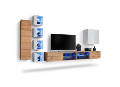 Mobili da design moderni Scaffali da parete Supporto TV Armadio da parete Armadio pensile Mobili in legno