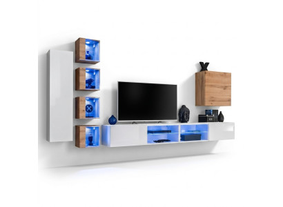 Mobili da soggiorno: armadio designer, scaffali da parete, credenza, armadietto a muro.