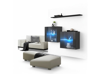 Mobile porta TV da designer con scaffali a muro, ripiano da parete, set di mobili da soggiorno di lusso