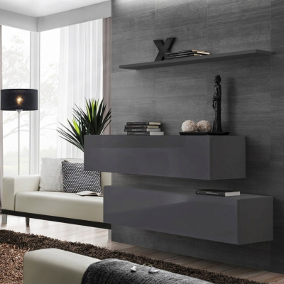 Arredamento parete soggiorno moderno Lusso Designer Set completo 3 pezzi Mobili soggiorno