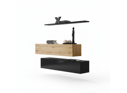 Mobili da soggiorno di lusso Parete attrezzata 130 cm Set di design da 3 pezzi Armadio a muro