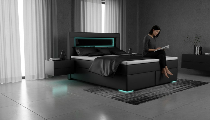 Camera da letto Letto Tessile di lusso Imbottito Arredamento 180x200 Mobili Letto matrimoniale Nuovo