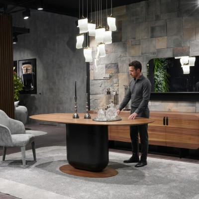 Tavolo da pranzo Design tavolo Mobili moderni Sala da pranzo Legno Design Lusso Arredamento Nuovo