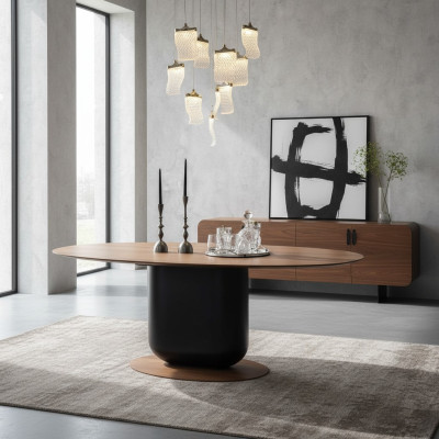 Tavolo da pranzo Design tavolo Mobili moderni Sala da pranzo Legno Design Lusso Arredamento Nuovo