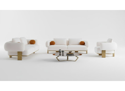 Set divano 2x tre posti con cuscini, 3 pezzi, divano di design nuovo per il soggiorno