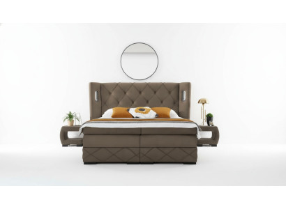 2 comodini camera da letto completo 3 pezzi Letto di lusso moderno Arredamento in legno