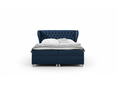 Lussuoso letto boxspring da camera da letto moderno imbottito 160x200cm in legno