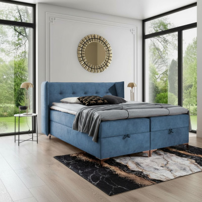 Camera da letto moderna Letto di lusso Letto imbottito Design di arredamento Divano imbottito