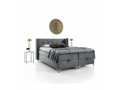 Boxspring letto 160x200cm, mobili imbottiti letto di lusso stile moderno camera da letto.