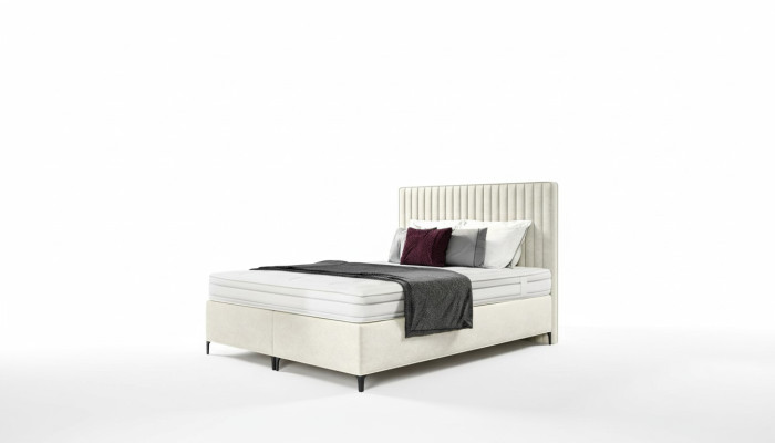 Letto matrimoniale di design di lusso per la camera da letto imbottito 160x200cm stile moderno