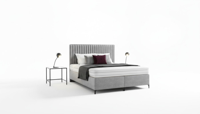 Letto imbottito camera da letto letto di lusso nuovo Design Moderno Arredamento in legno Tessuto