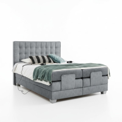 Letto moderno Grigio Letto matrimoniale 160x200 cm Design camera da letto moderno Arredamento