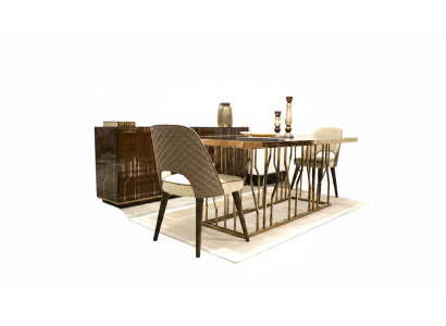 Design sedia tessuto imbottito arredamento di lusso sala da pranzo moderna.