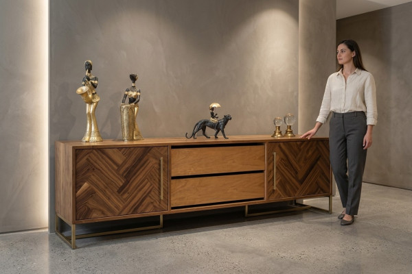 Mobile TV Braun RTV Sideboard Mobili da soggiorno moderni di lusso Nuovo