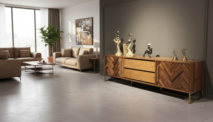 Mobile TV Braun RTV Sideboard Mobili da soggiorno moderni di lusso Nuovo