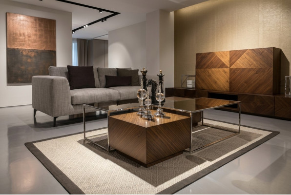 Tavolino da salotto di lusso in legno con design in vetro moderno nuovo