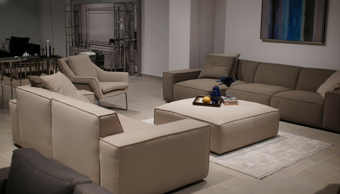 Set di mobili da soggiorno 4 pezzi lusso arredo salotto angolare design divano.