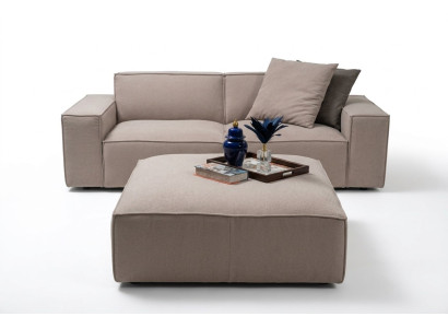 Soggiorno Mobili di lusso Completo 2pz Design Divano a 3 posti Arredamento Puff