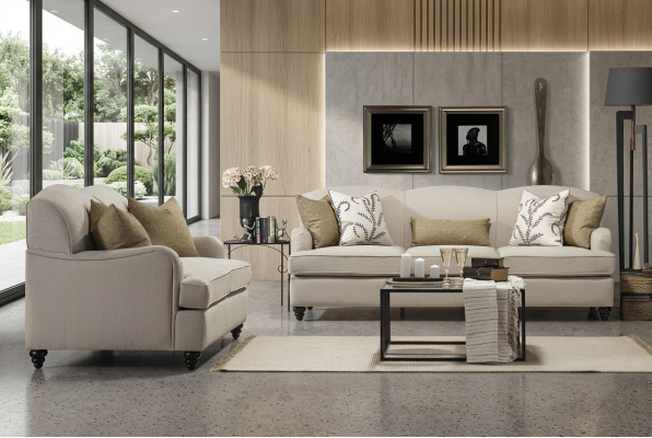Divano da soggiorno con due posti e tre posti, design di lusso, arredamento.