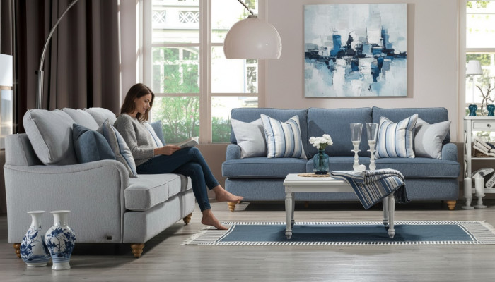 Divano a tre posti 2x Soggiorno Mobili di lusso Moderno Design Arredamento