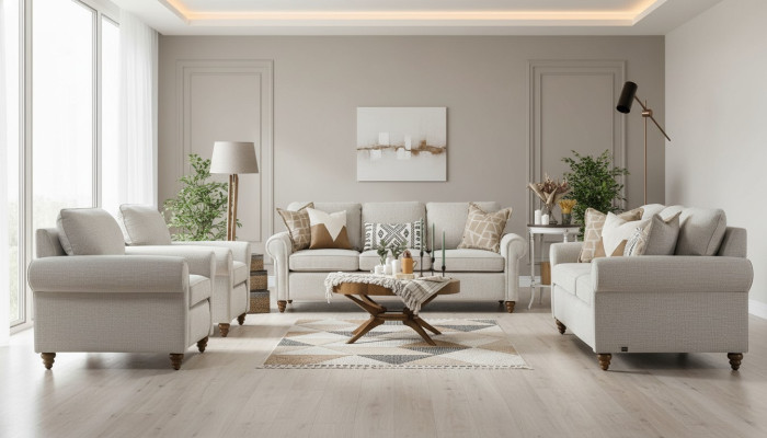 Set di divani soggiorno design moderno mobili 2x divano tre posti 2x poltrona
