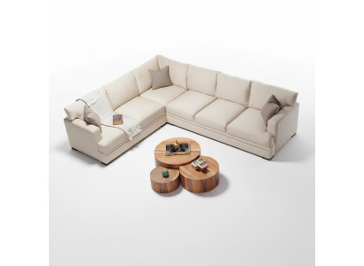 Divano d'angolo Design soggiorno Mobili di lusso Divano a L moderno Arredamento