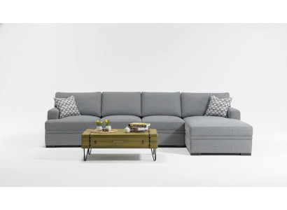 Divano ad angolo a L moderno grigio stile soggiorno divano design arredamento.