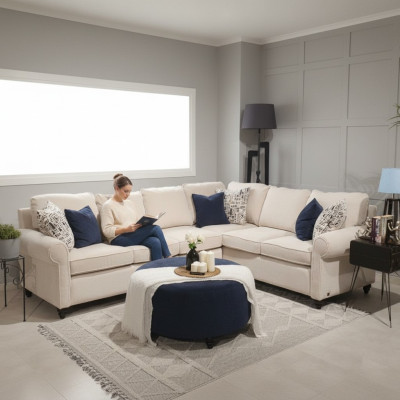 Divano angolare a forma di L, design moderno, divani da soggiorno di lusso, arredamento nuovo.