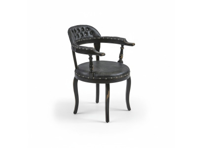 Sedia imbottita con design di lusso, sedia imbottita per sedersi, con schienale e braccioli in legno per la sala da pranzo.