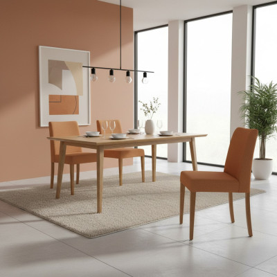 Arredamento di lusso Sedia moderna Marrone Nuova Sedia in legno Design sala da pranzo