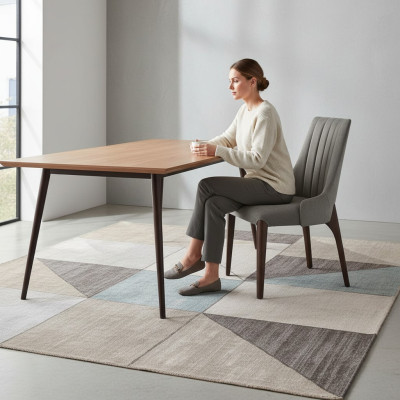 Grigia sedia sala da pranzo design moderno seduta imbottita arredamento di lusso nuovo