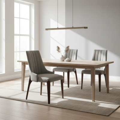 Grigia sedia sala da pranzo design moderno seduta imbottita arredamento di lusso nuovo