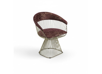 Sedia con braccioli, design moderno, lussuosa sedia con braccioli imbottita.