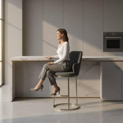 Sgabello da bar Sedia da designer per sala da pranzo Sgabello moderno Bar Nuovo mobile  Sgabello da bar Sedia da designer per sala da pranzo Sgabello moderno Bar Nuovo mobile