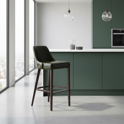 Sgabello da bar Sedia Sgabello Design Sgabelli da bar Imbottiti in pelle Sedia da pranzo.