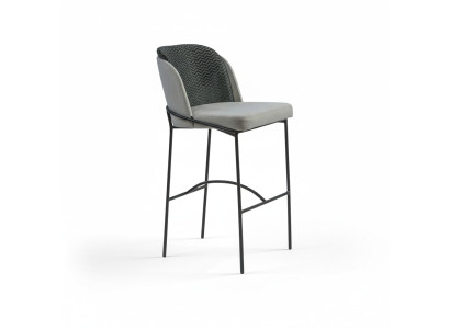 Sgabelli da bar per sala da pranzo Design Sgabelli da bar Sedia imbottita Moderno Grigio